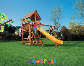 Playhouse with Wood Roof