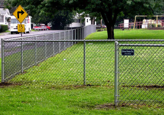 Galvanized Chain Link Fence - Siena Fence - Fence Company Near Me